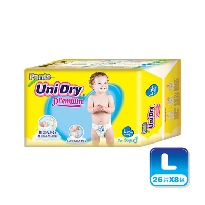 Unidry優力褲 嬰兒褲型紙尿褲(男孩)-L208片(26片x8包)/箱購