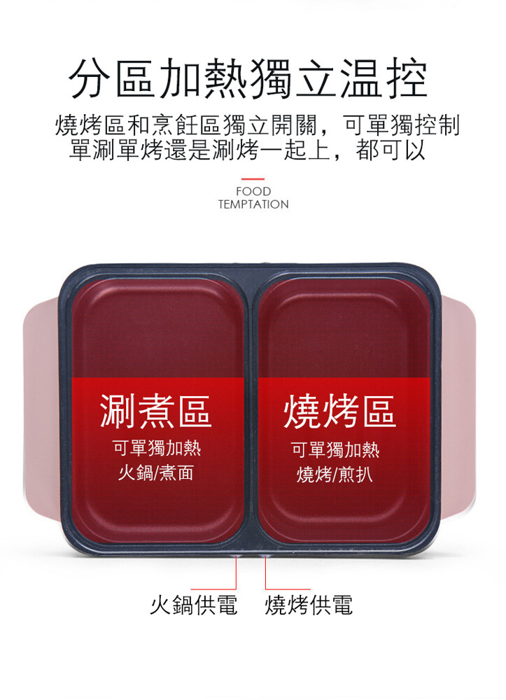 台灣現貨 110v 分體電炒鍋 涮烤一體鍋料理鍋 家用鍋 學生宿舍神器 迷你電鍋 煮麵煮粥鍋 免運 24H急速出貨