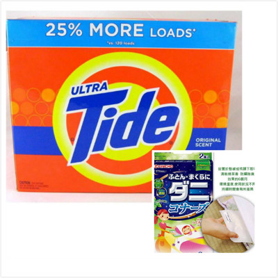 美國Tide 超濃縮洗衣粉 高效 去漬(原始清香)5.8kg/盒+KINCHO棉被枕頭用驅蟎消臭*1 (7.7折)