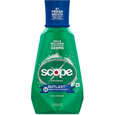 New!【美國 Scope】大容量漱口水-5倍香薄荷(33.8oz/1000ml) (8.1折)