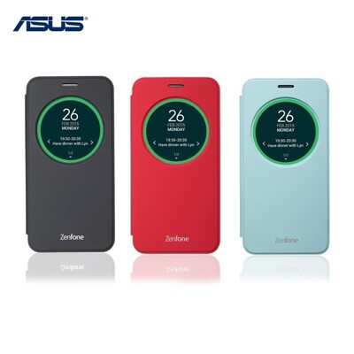 【ASUS 華碩】 ZENFONE2 LASER (ZE500KL) 原廠透視皮套-紅 (6折)