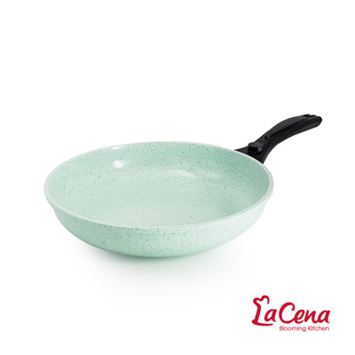 【韓國LaCena】翡翠陶瓷不沾平煎鍋28cm (9.4折)