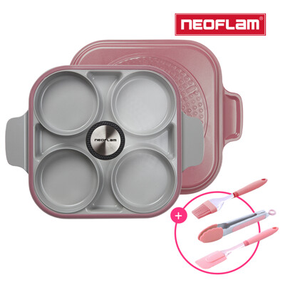 NEOFLAM Steam Plus Pan升級版雙耳烹飪神器&玻璃蓋-丹麥粉(贈烘焙三件組/食譜) (5.6折)
