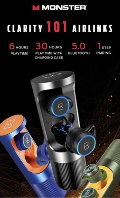 免運 魔聲正品TWS Monster Clarity101 Airlinks 原廠平輸品 (6.8折)