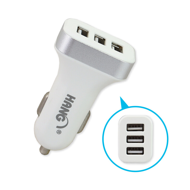 3usb 旅行汽車車充車用充電器usb車充usb充電器3孔車充車載充電器 松果購物 買不完的生活好物 Line購物