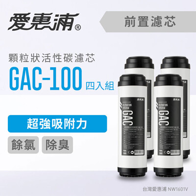 愛惠浦 10英吋前置GAC顆粒狀活性碳濾芯(4支1組) GAC-100 (8.3折)