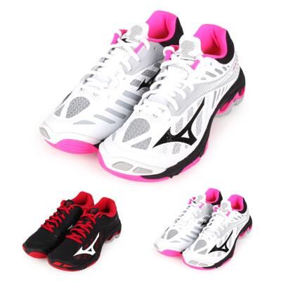 MIZUNO WAVE LIGHTNING Z4 女排球鞋-美津濃 白粉灰黑 (5.9折)