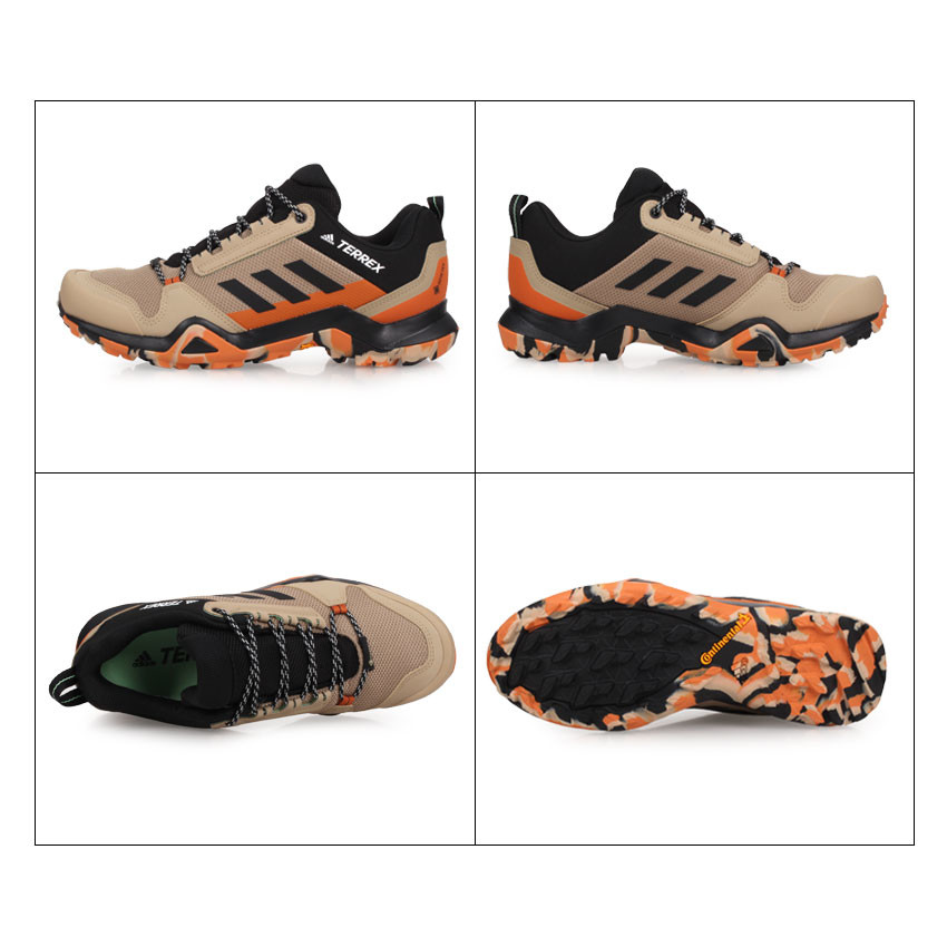 ADIDAS TERREX AX3 GTX男越野登山鞋-GORE-TEX 愛迪達卡其黑－ 松果購物