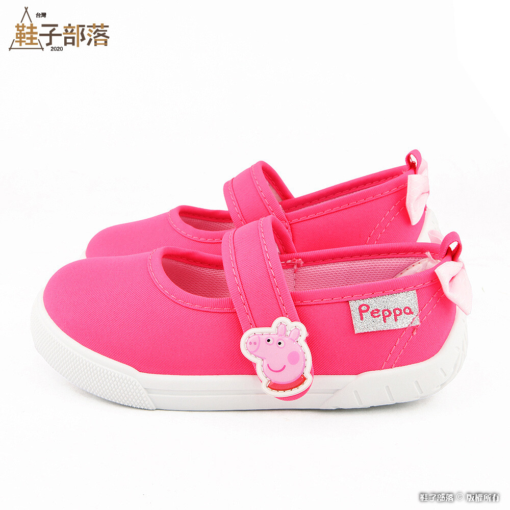 鞋子部落 佩佩豬後跟蝴蝶結俏皮甜美休閒鞋pg8573 桃 藍 共二色 松果購物