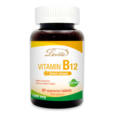 【Lovita 愛維他】緩釋型維生素B12 1000mcg-全素﹝小資屋﹞ (7.6折)