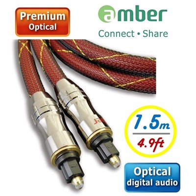 amber PREMIUM S/PDIF Toslink對Toslink光纖數位音訊傳輸線-1.5M (6.7折)
