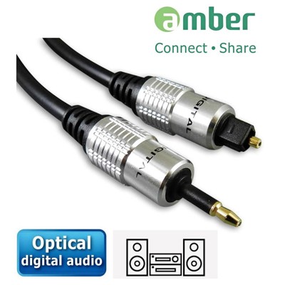 amber S/PDIF mini Toslink 對 Toslink光纖數位音訊傳輸線-1M (4.7折)