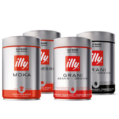 illy 咖啡 中烘焙/重烘焙 咖啡粉、咖啡豆 250g 義大利原裝進口 (4.9折)