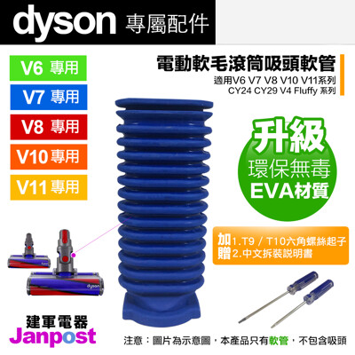Dyson V6 V7 V8 V10 V11 CY24 CY25 DC63 fluffy 軟管 零件 (5.4折)