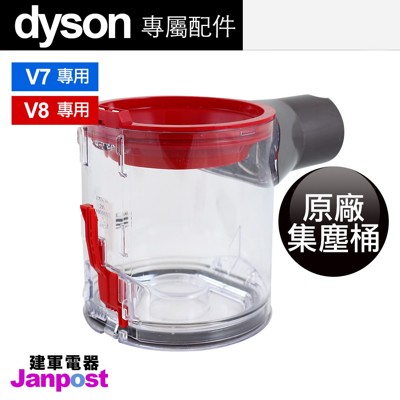 【建軍電器】全新100% Dyson 原廠集塵桶 V7 V8 (4.6折)