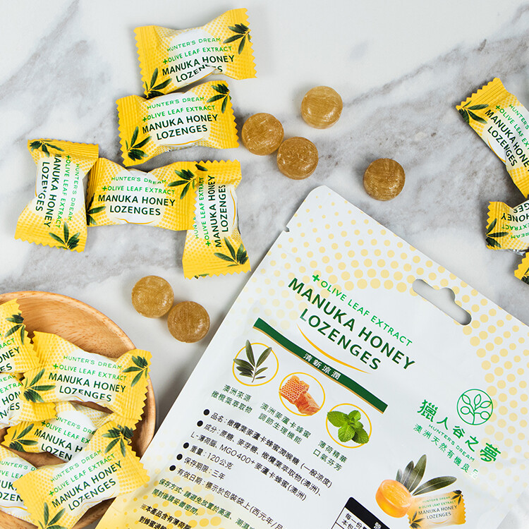 橄欖葉麥蘆卡蜂蜜潤喉糖1g 生活市集