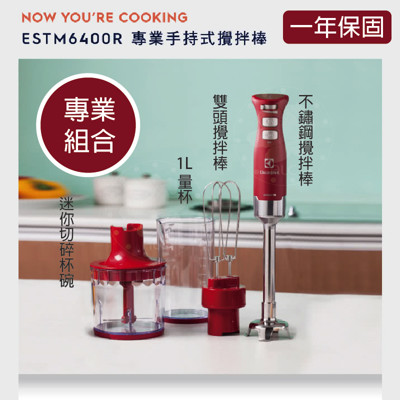 【伊萊克斯 Electrolux】專業級手持式攪拌棒(ESTM6400R) 五大配件 一年保固 (9折)