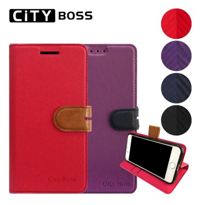 CITY BOSS 撞色混搭 6吋 Sony Xperia XA1 Ultra 手機皮套 手機 側掀 (10折)