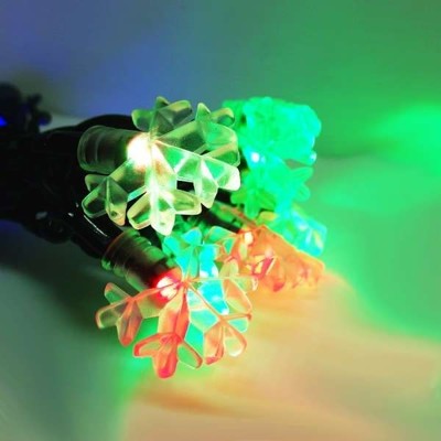 聖誕燈燈LED20燈雪花燈造型燈(彩色光)(插電式/自動雙色雙閃) (1.6折)