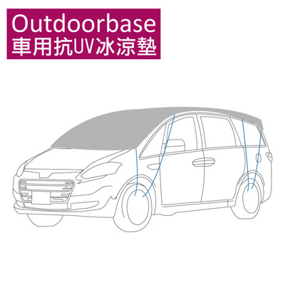 【Outdoorbase】車用抗UV冰涼墊.多層防曬隔熱(抗UV/IR)墊.內附收納袋-21645 (8折)