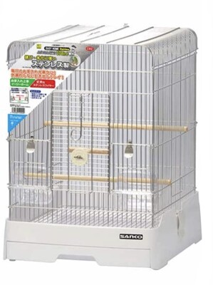 日本SANKO鳥籠 C92 304不鏽鋼觀景台式精緻鳥籠 (7折)