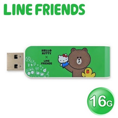 Apacer宇瞻 AH334 Kitty X Line派對聯名碟 16GB 熊大綠(AH334G) (4.2折)