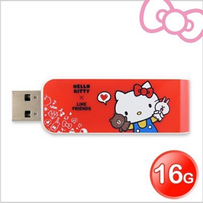 Apacer宇瞻 AH334 Kitty X Line派對聯名碟 16GB Kitty紅(AH334 (5折)