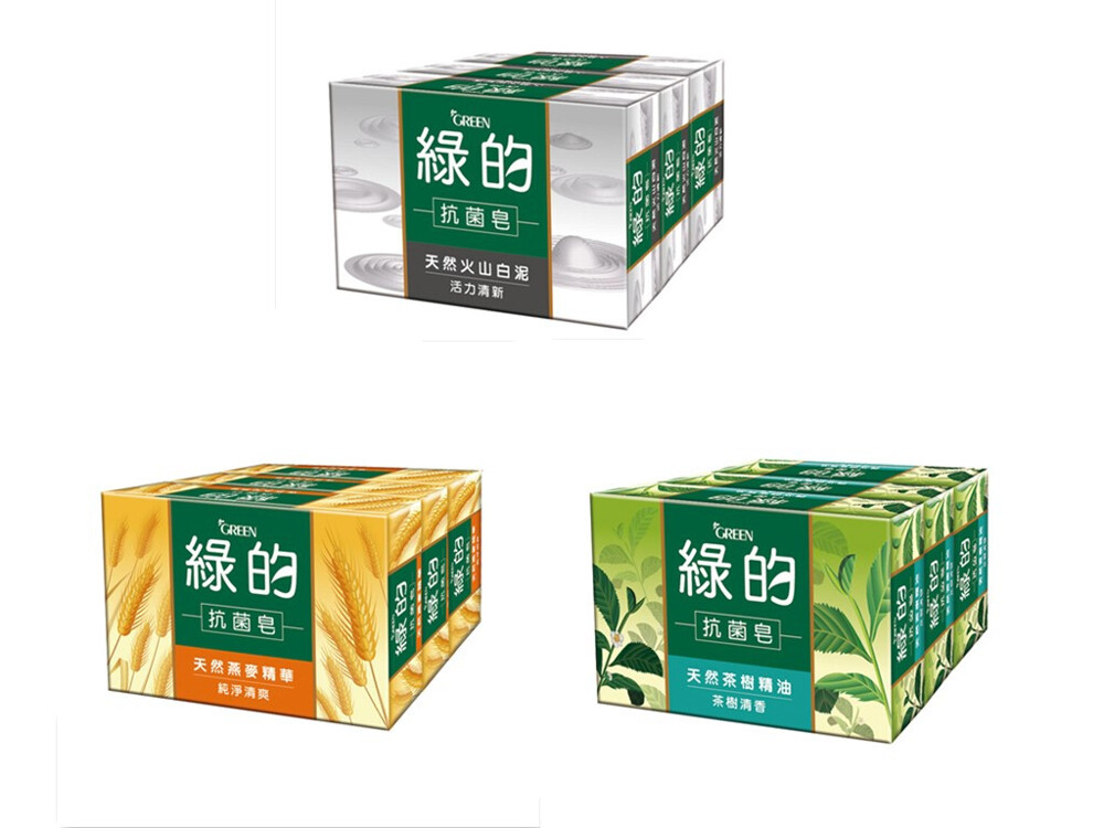 Green綠的抗菌皂 100g X 3入 火山白泥 燕麥精華 茶樹精油 生活市集