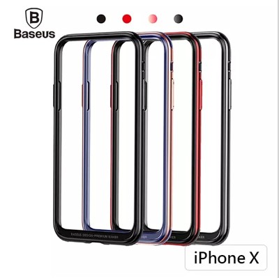 【Baseus】iPhone X 鉑金金屬邊框 鋁合金 防摔 保護 手機邊框 手機保護框【迪特軍】 (9.9折)