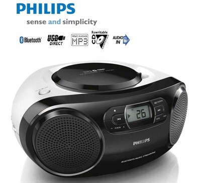 【PHILIPS】飛利浦手提 CD/MP3藍芽音響 AZ330T 可支援USB播放 (8.1折)