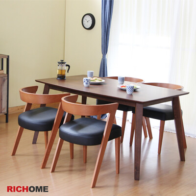 【RICHOME】羅蘭餐桌椅組 (一桌四椅) (7.8折)