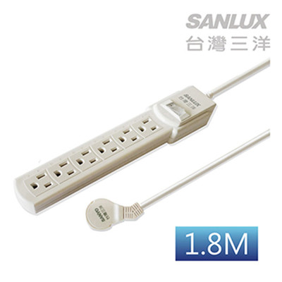三洋超安全轉接延長電源線-6座單切(SYPW-361A) (7.2折)
