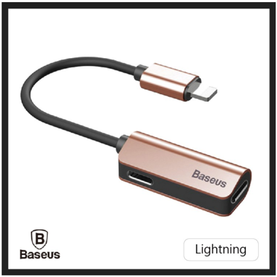 Baseus倍思 L37 iphone轉接頭 充電+聽歌 二合一轉換器 傳輸充電頭 USB 充電器 (5.7折)